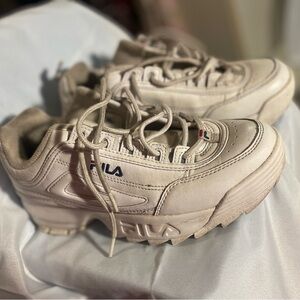 Fila White Disruptor Style Chunky Sneakers
